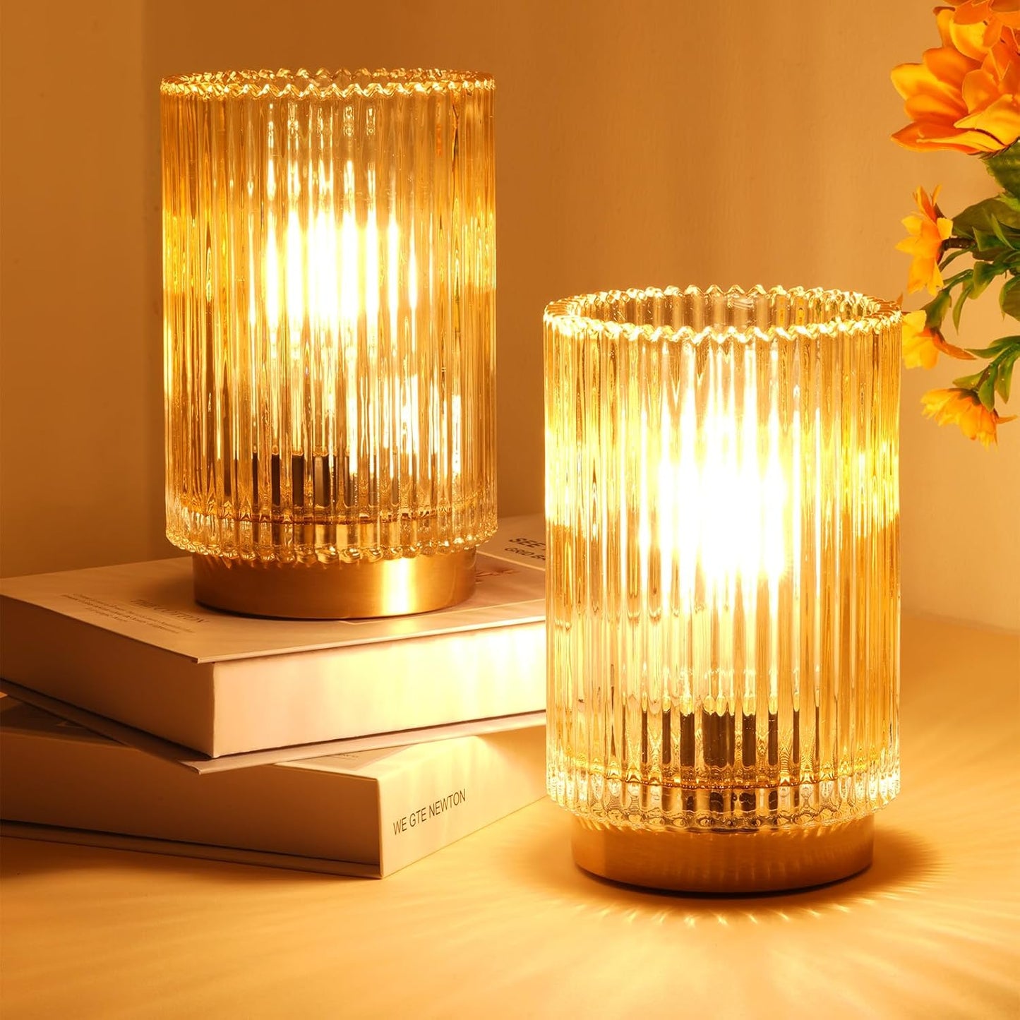 Ready-to-Gift Glass Night Light with Warm LED Glow for Mom, Daughter, and Housewarming Celebrations