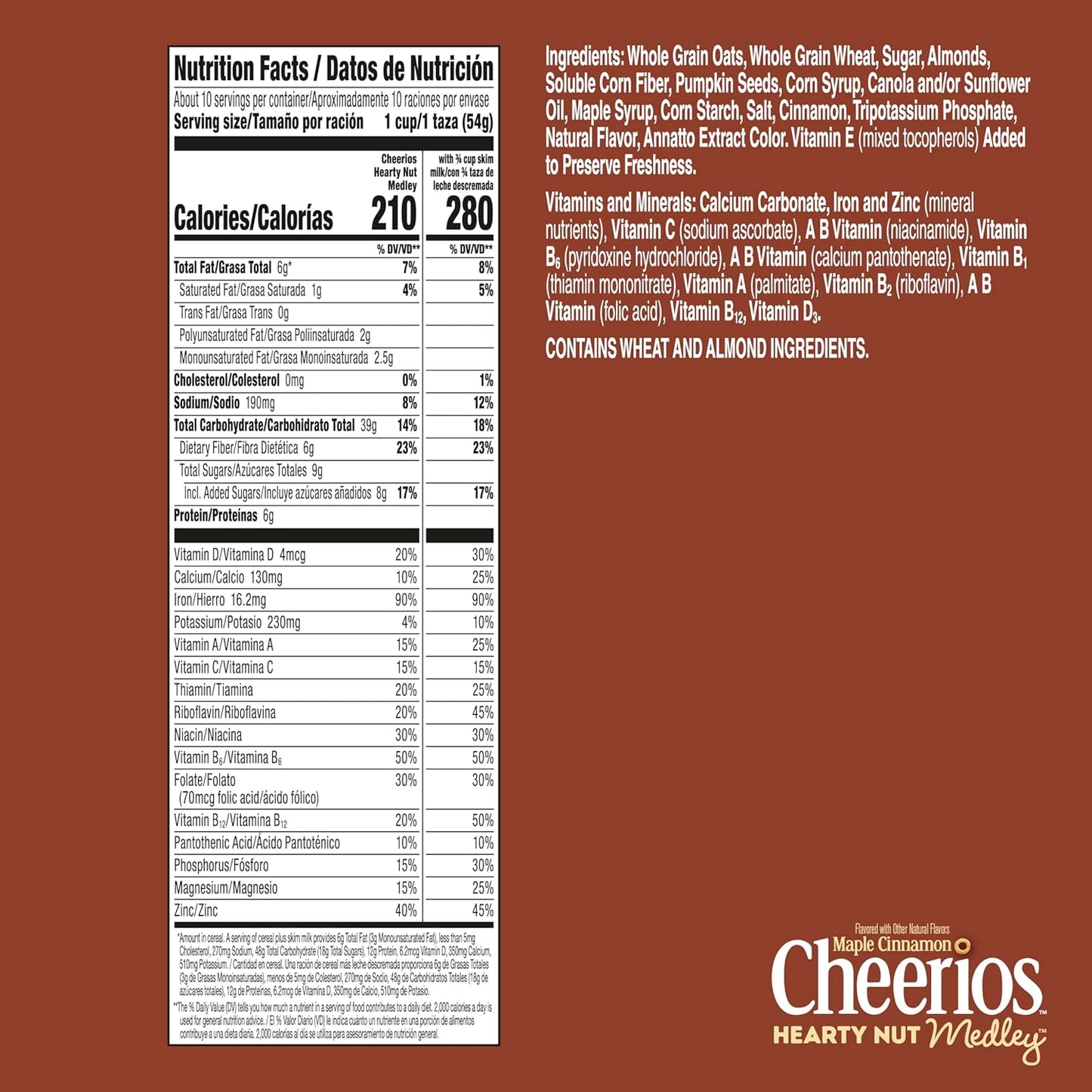 real almonds and seeds blended into the flake mix for added nutrition and crunch