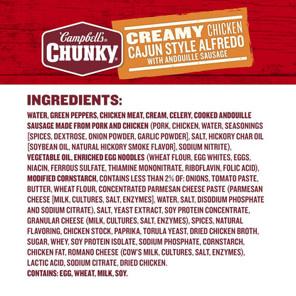 real andouille sausage pieces and chunky chicken meat