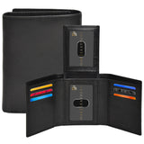 Real Leather Mens Trifold Wallet - Graduation Gift for the New Professional, RFID-Protected Slim Wallet