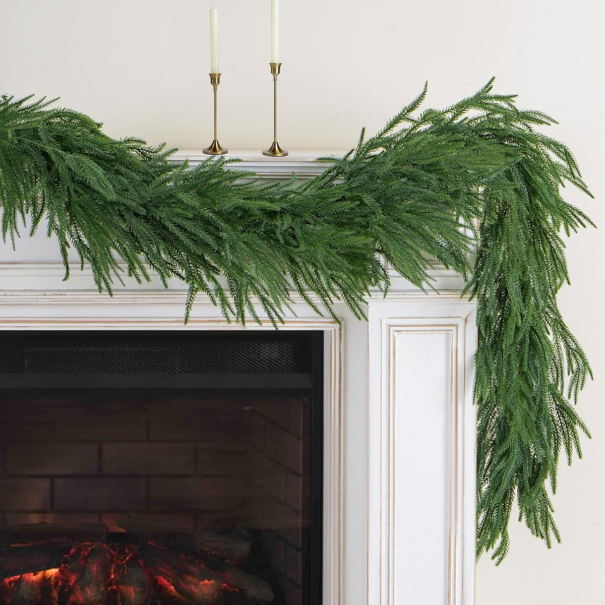 realistic norfolk pine styling with natural-looking green needles and branches