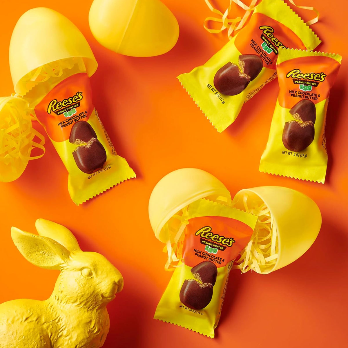 REESE'S Milk Chocolate Peanut Butter Eggs – Fun Kids' Easter Candy for Egg Hunts and Classroom Parties
