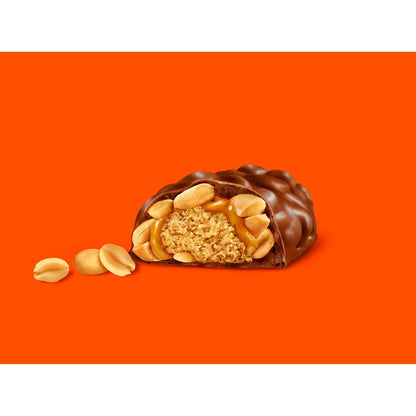 REESE'S NUTRAGEOUS Peanut Butter Caramel Chocolate Bars – School Snack and Birthday Party Goody Bag Filler for Kids, Individually Wrapped 36-Count Bulk Box