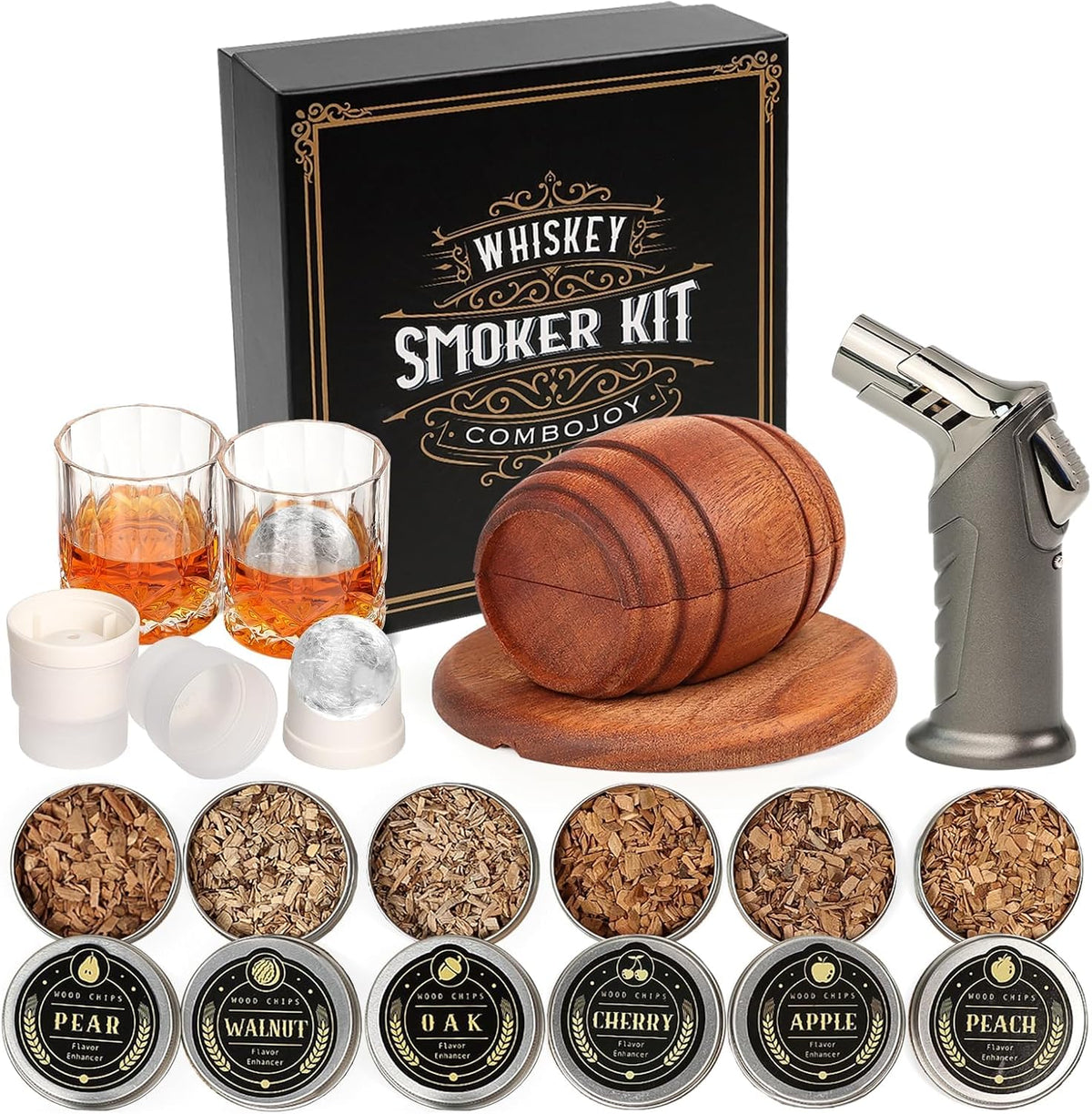 refillable butane torch lighter for igniting wood chips