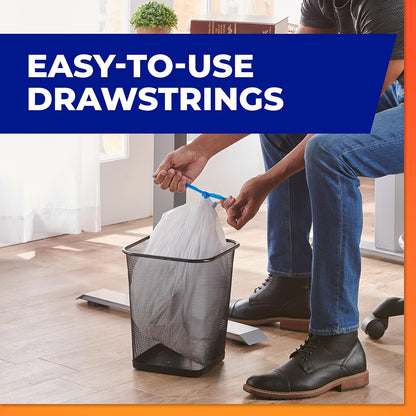 reinforced drawstring closure for secure lift-and-tie removal