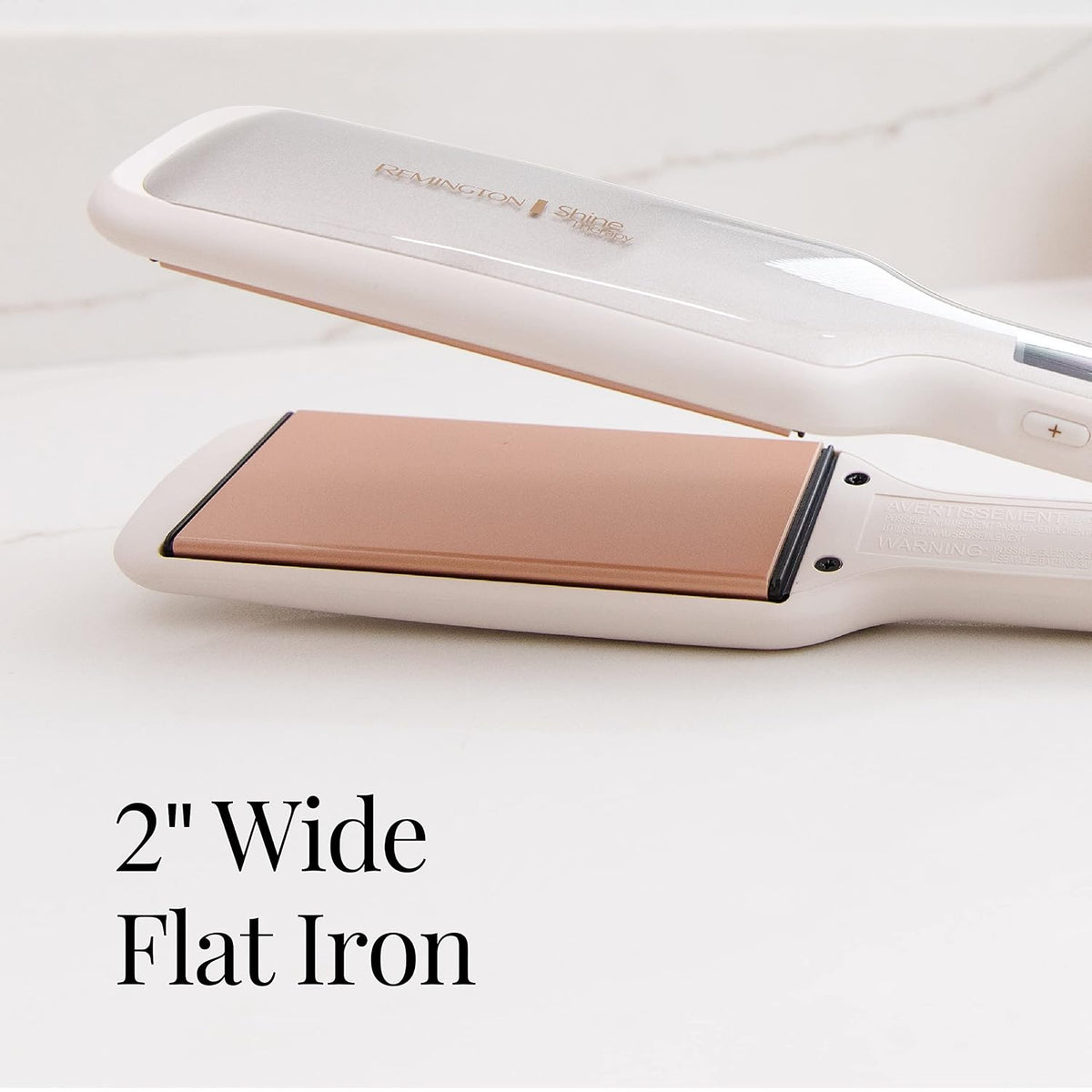 Remington Shine Therapy 2 Inch Ceramic Iron – Elegant Shine-Enhancing Straightener for the Vanity Counter