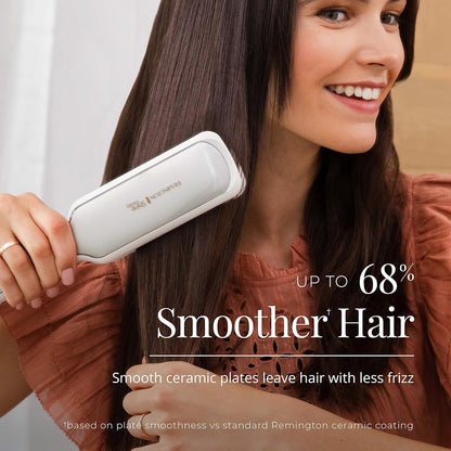 Remington Shine Therapy 2 Inch Ceramic Iron – Elegant Shine-Enhancing Straightener for the Vanity Counter