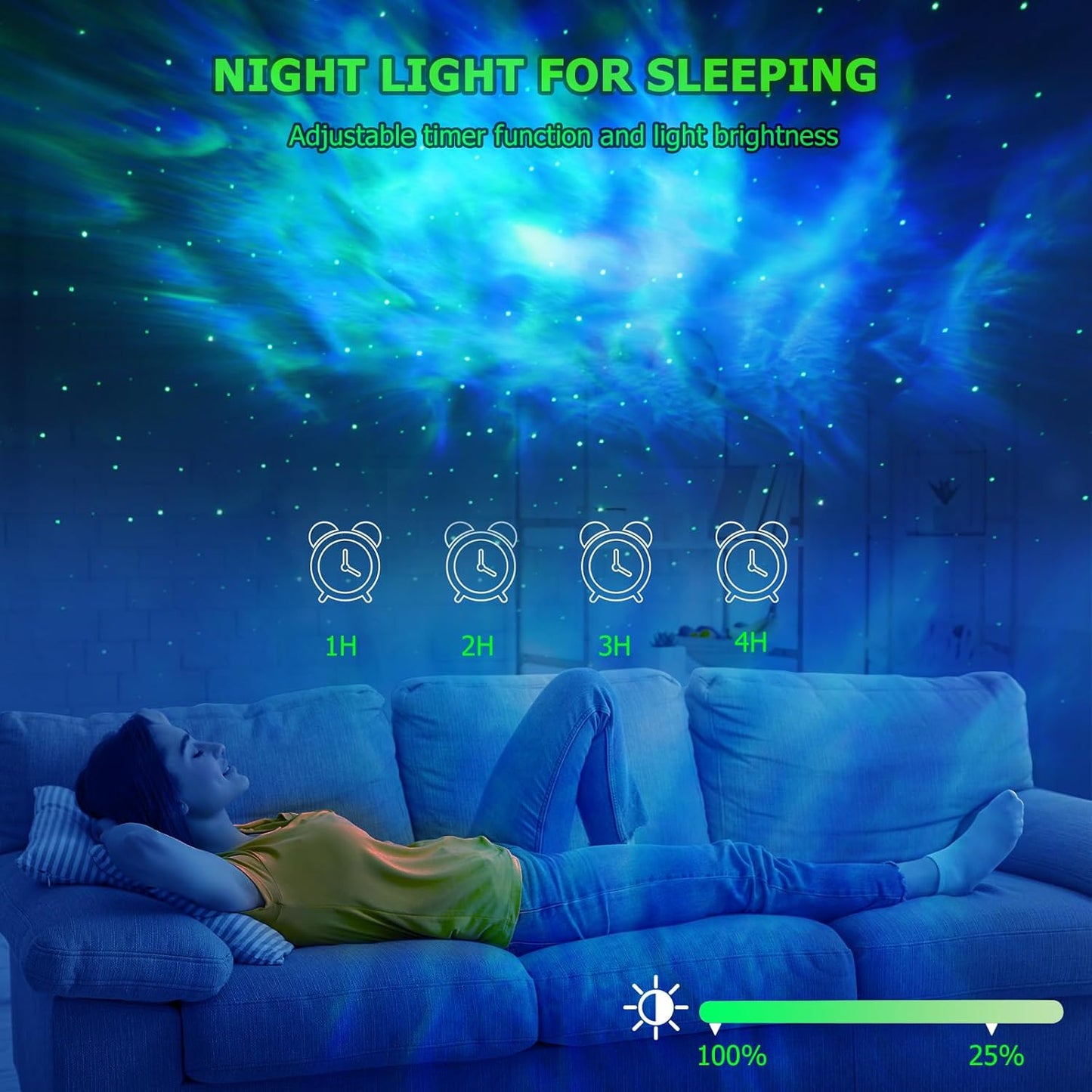 remote control for color, brightness, mode, and speed adjustments