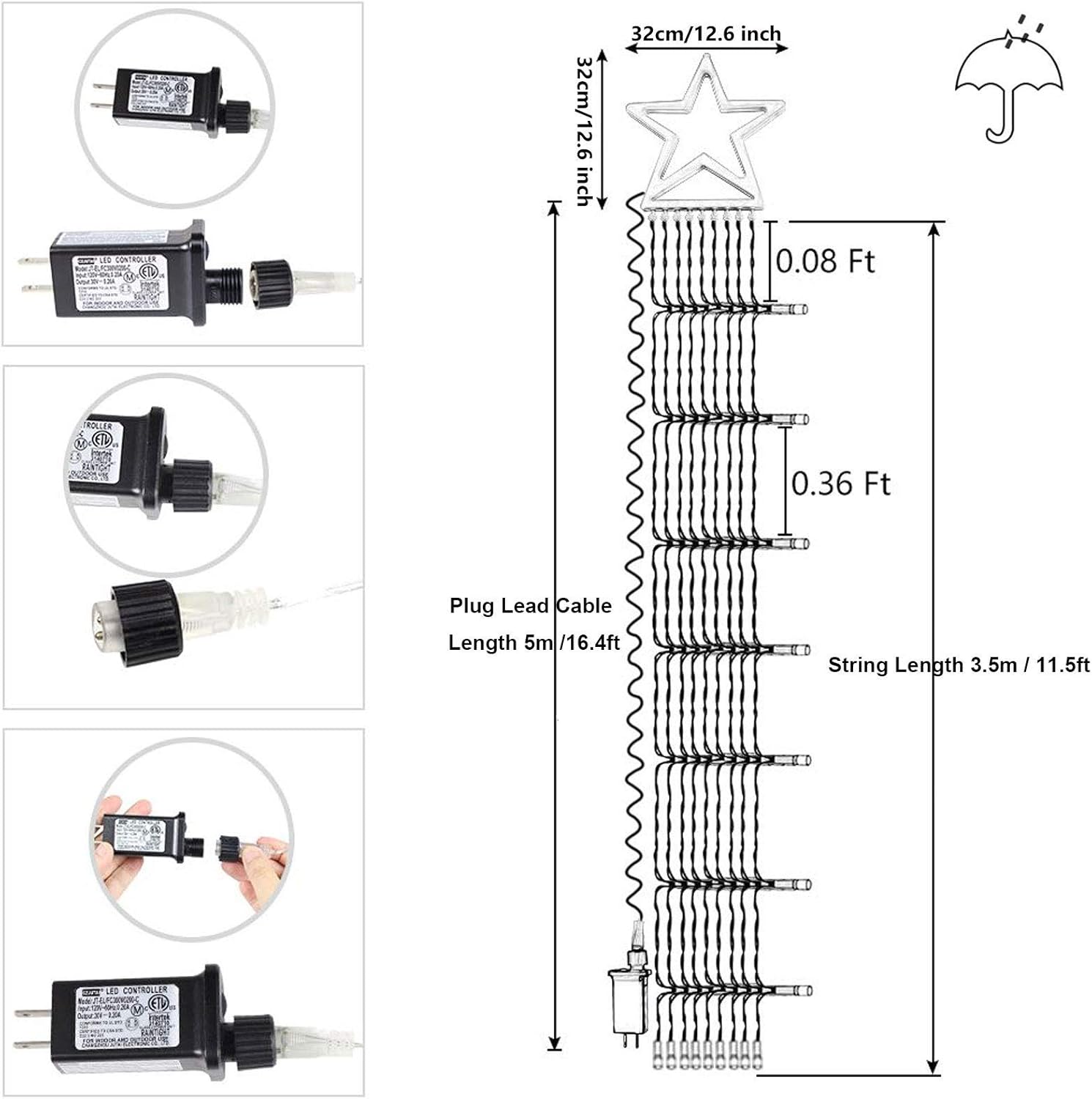 remote control plus button control, 30v low-voltage corded-electric power (24w)
