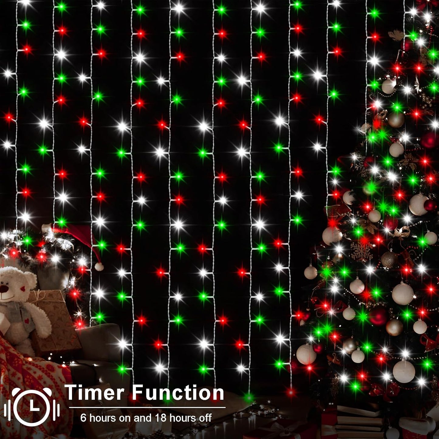 remote control with 8 lighting modes and 4 dimming levels (25/50/75/100%)