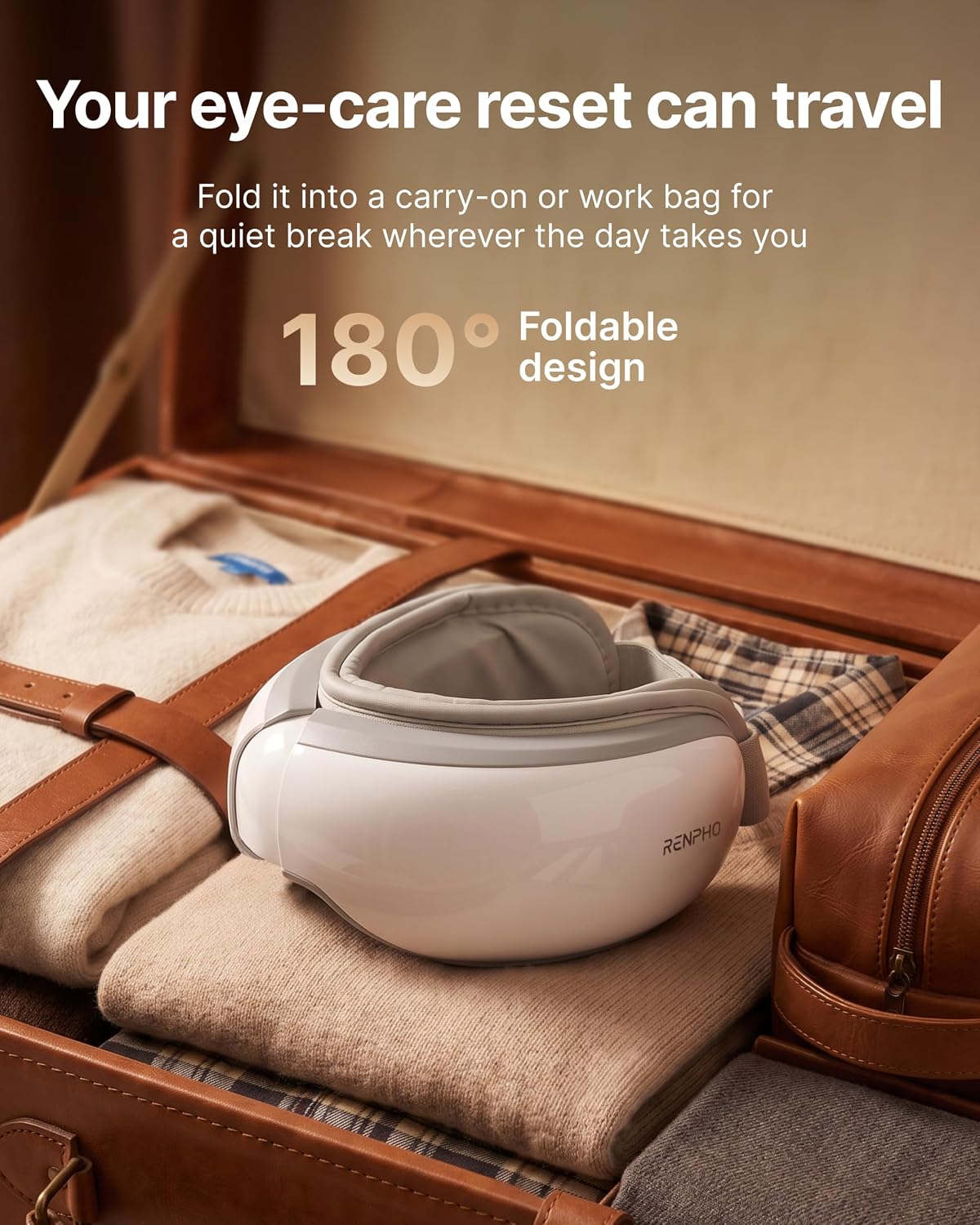 RENPHO Eyeris 1 Eye Massager with Heat, Holiday Self-Care Gift for Nurses and Hardworking Caregivers