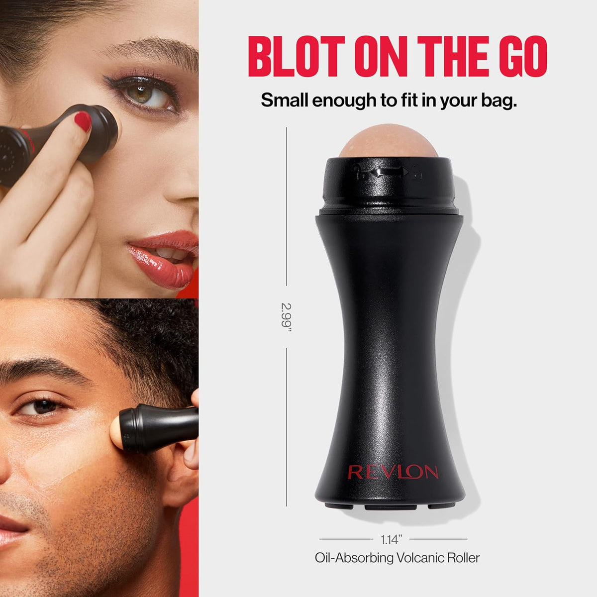 Revlon Volcanic Roller – Wellness Ritual Pick for the Dressing Table, Natural Shine Control Anytime