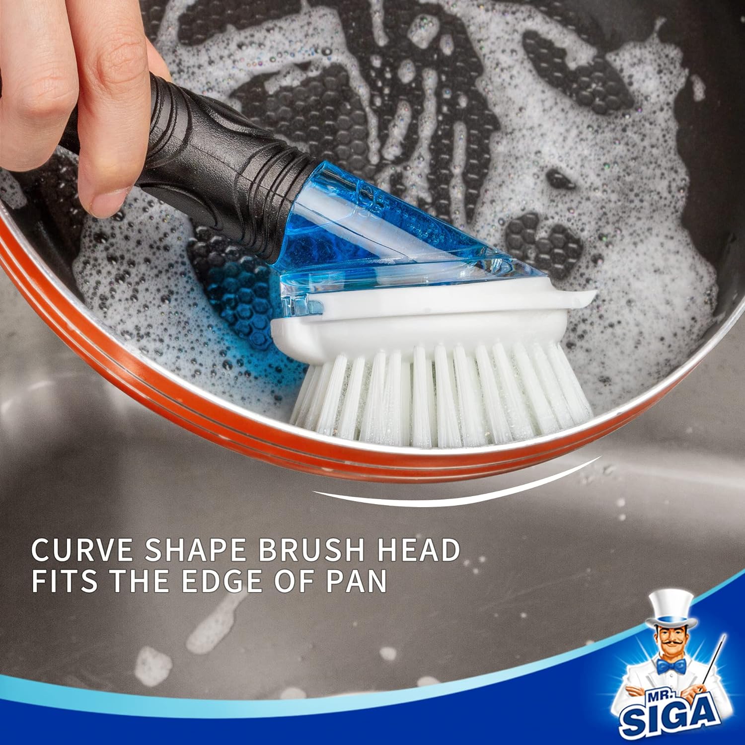 replacement head design compatible with mr.siga soap dispensing dish brush (b09g155xzw)