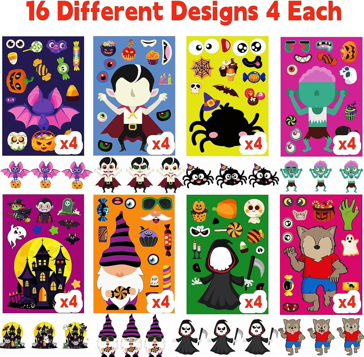 Halloween Sticker Chart Pack for Elementary Teachers – 16 Motivating Character Designs for After-School Programs