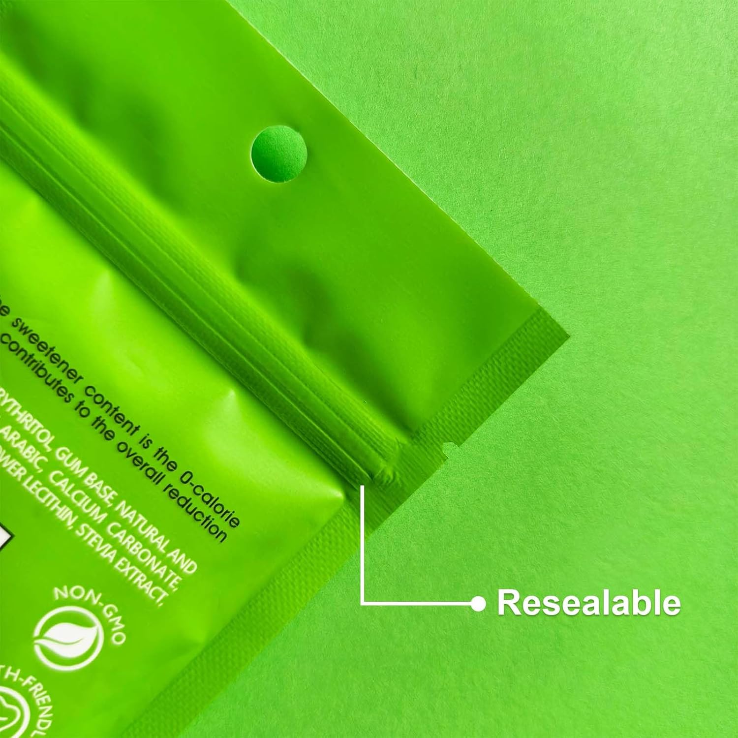 resealable bag packaging holding 50 pieces (also available in 150 ct and pack of 2)