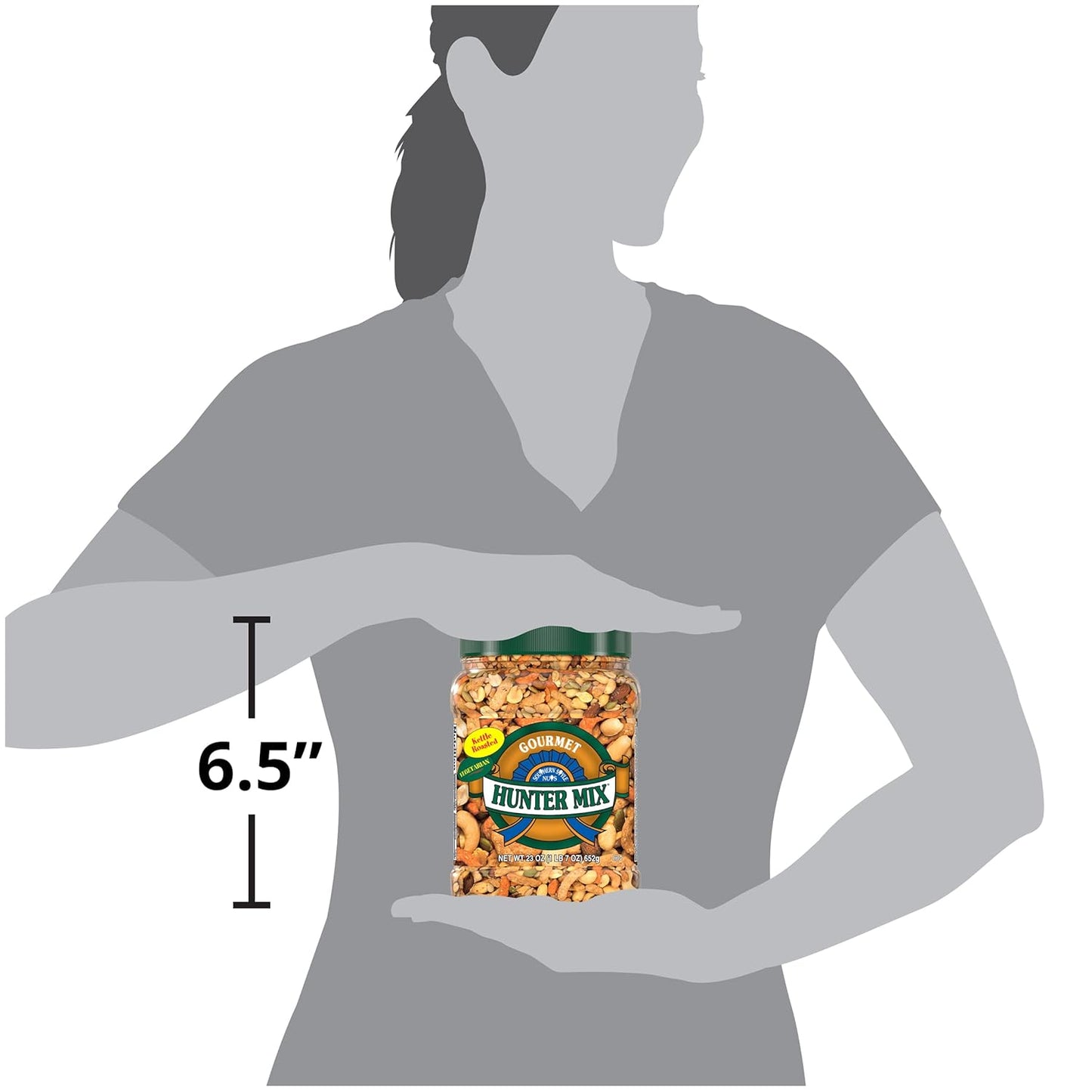 resealable, reusable, and recyclable family-sized canister (23 oz or 20 oz)