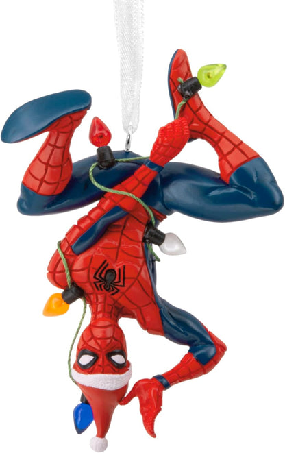 resin figural ornament with built-in hanger attachment