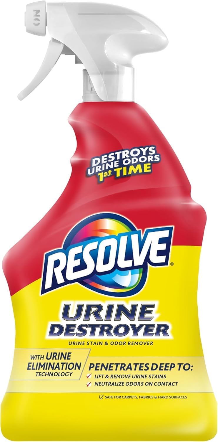Resolve Urine Destroyer Spray – Simple Pet Mess Solution for a Clean, Clutter-Free Home, 32 Fl Oz