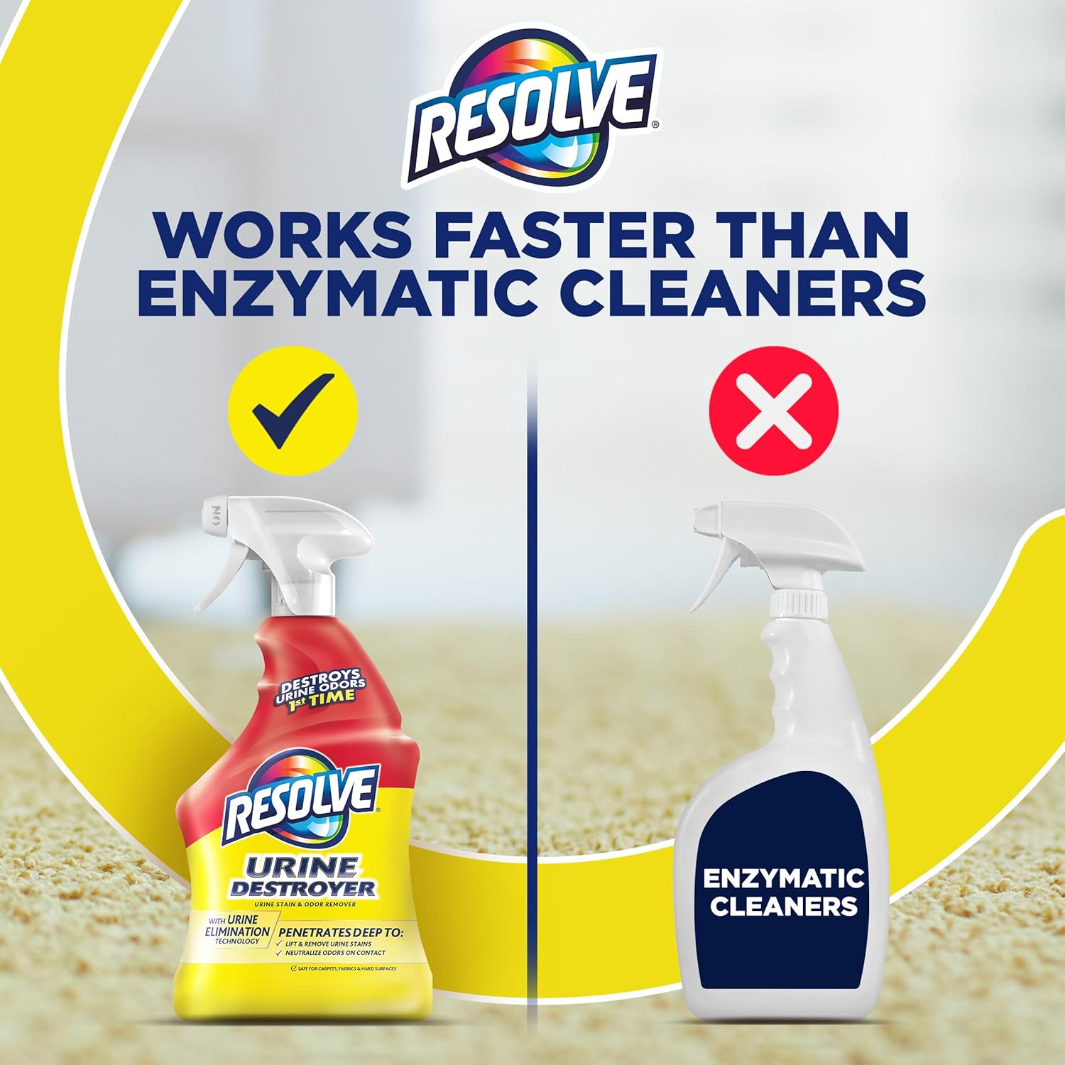 Resolve Urine Destroyer Spray – Simple Pet Mess Solution for a Clean, Clutter-Free Home, 32 Fl Oz