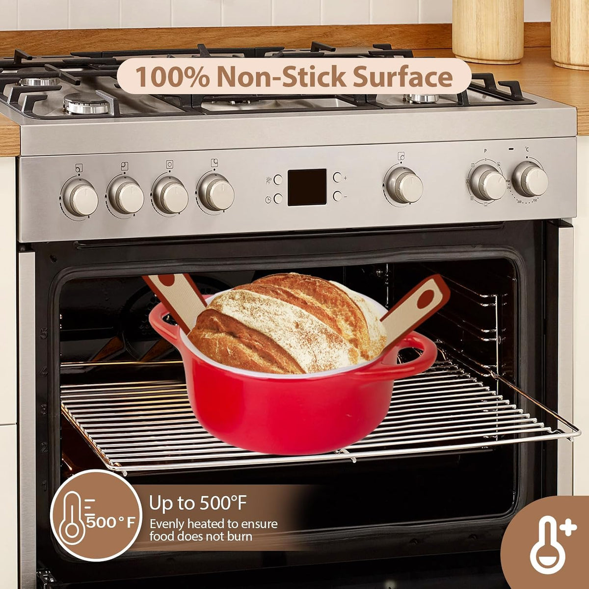 reusable design rated for hundreds of uses; dishwasher safe