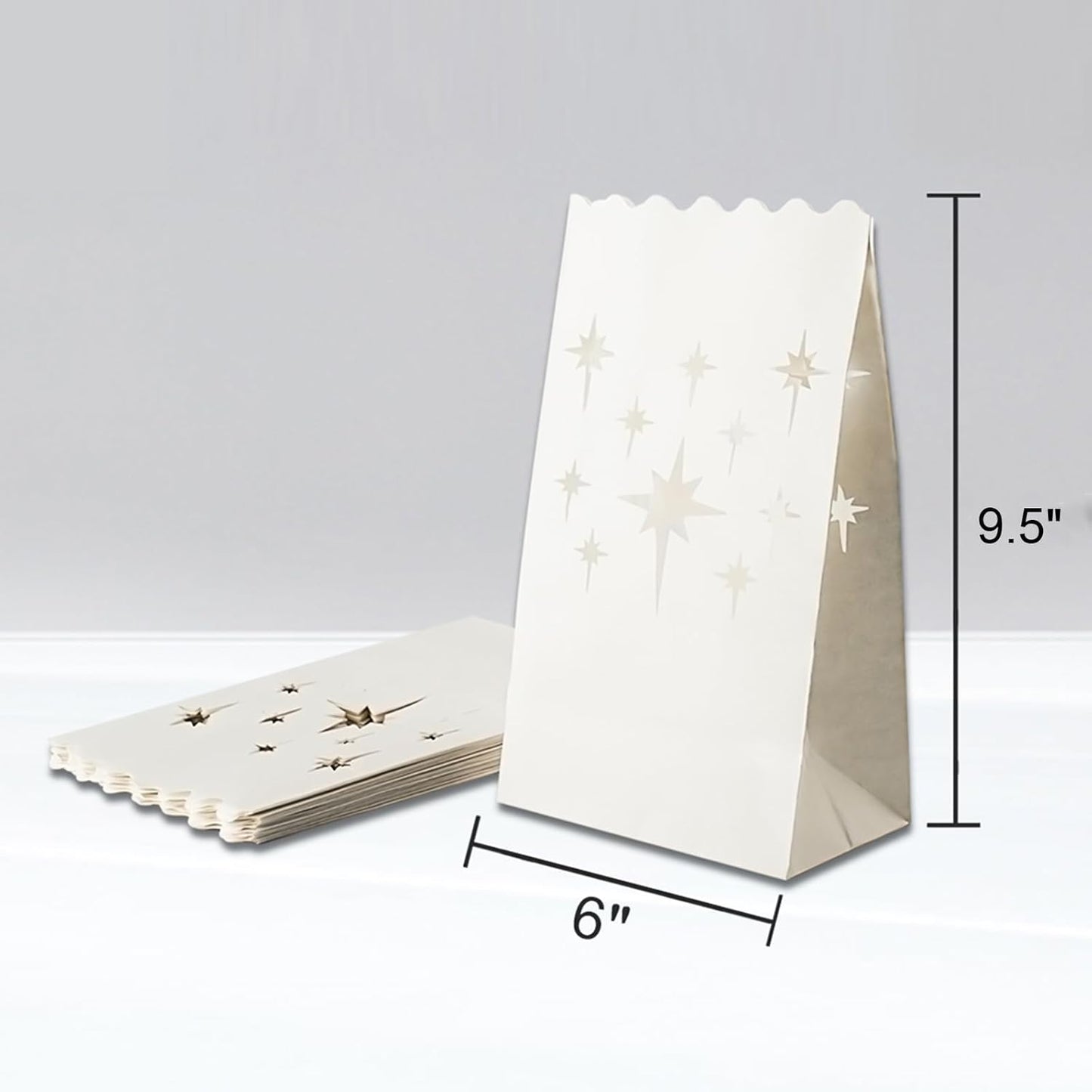 reusable paper bags and replaceable-battery tealights for multi-event value