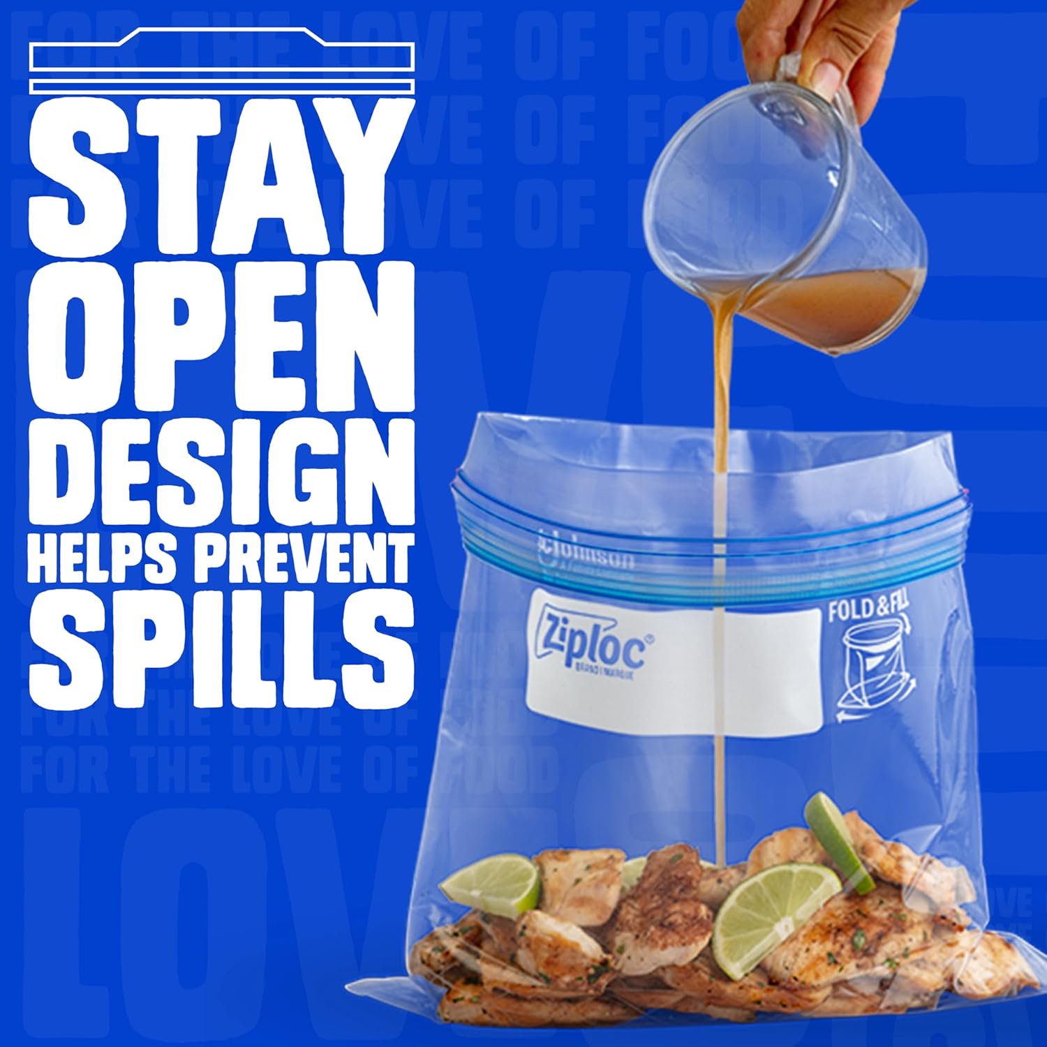 reusable zipper closure designed to lock out freezer burn