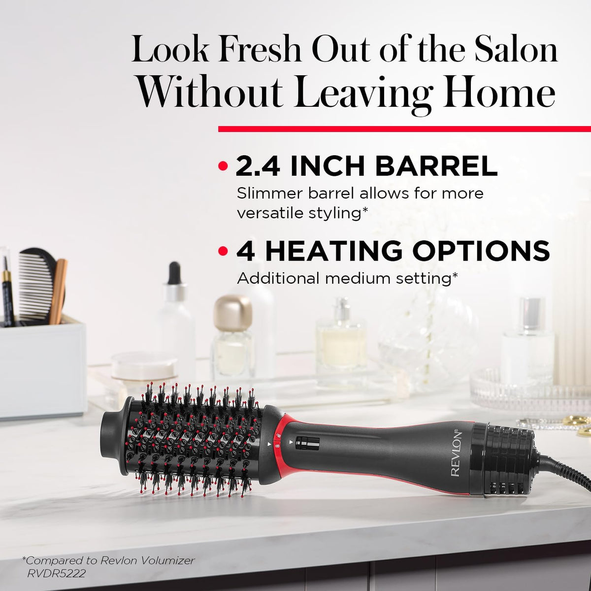 REVLON One-Step Volumizer Plus 2.4 in Hair Dryer and Styler – Mindful Styling Companion for Refreshed Second-Day Hair