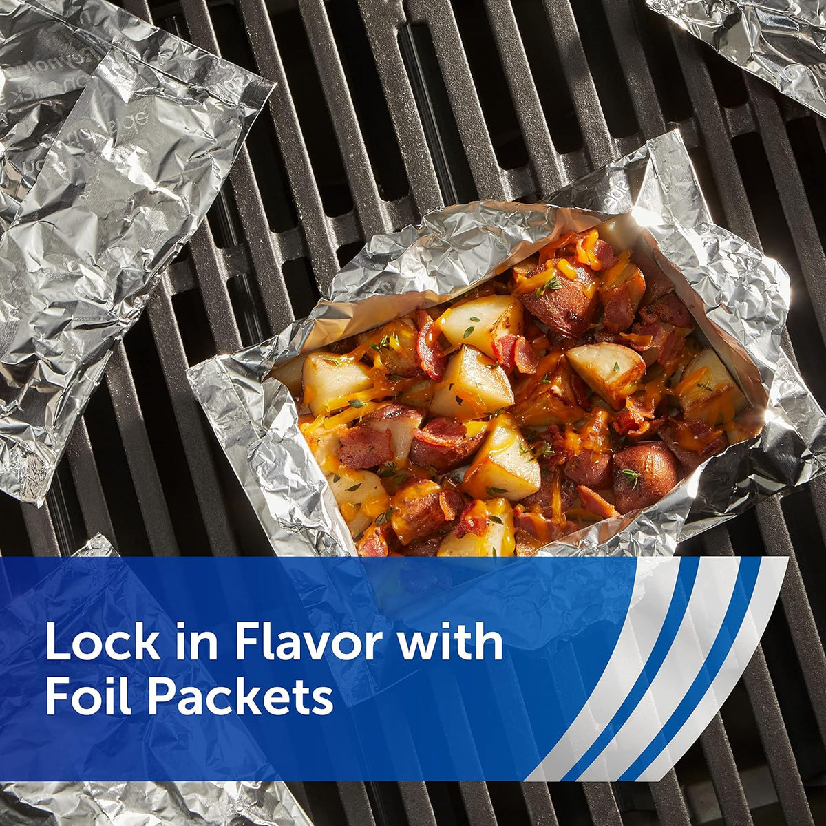 Reynolds Wrap Non-Stick Aluminum Foil – Grill and Campfire Foil for Fish, Veggies, and Meat Packets, Non-Stick Release
