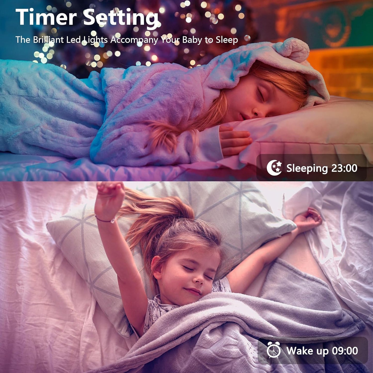 rgb 16-million-color color changing leds (360 light sources) with dimming from 1% to 100% via app