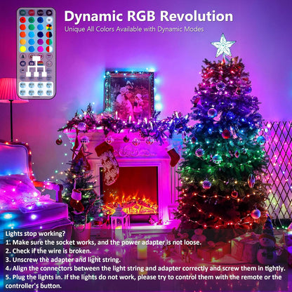 rgb color-changing with 8 dynamic lighting modes and dual/triple/multi-color presets (including dedicated christmas, halloween, easter, and july 4th palettes)