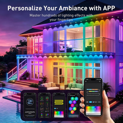 rgb+ic individually controllable bulbs with dreamcolor technology, 16 million colors, animated effects, and music sync