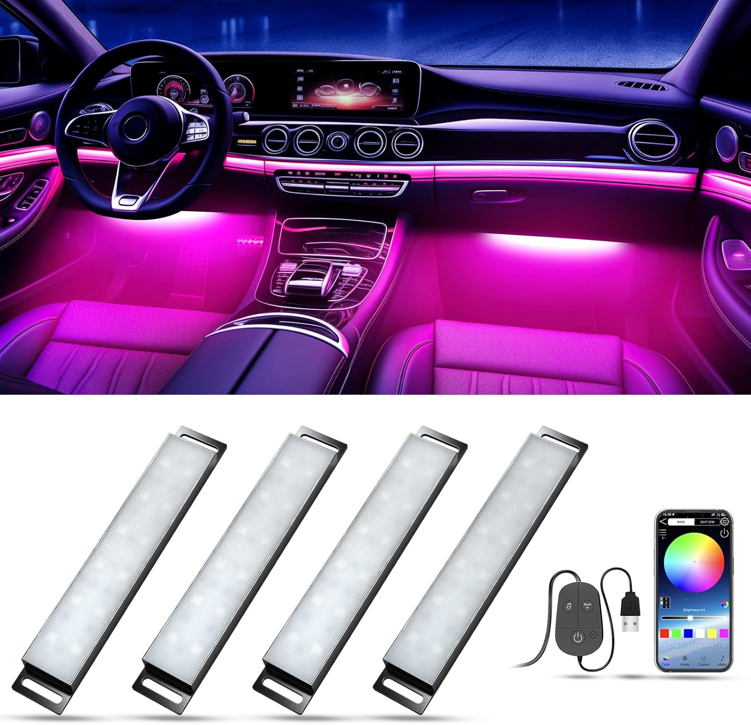 rgb led light strip with 16 million available colors and diy customization via 'led lamp' app