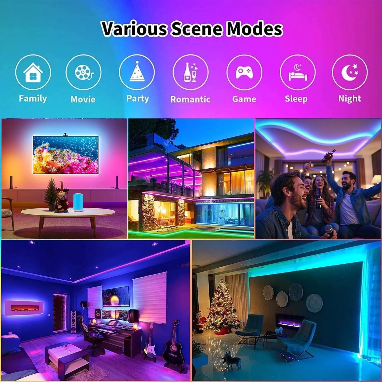 rgb leds producing millions of color combinations with 10-100% dimming