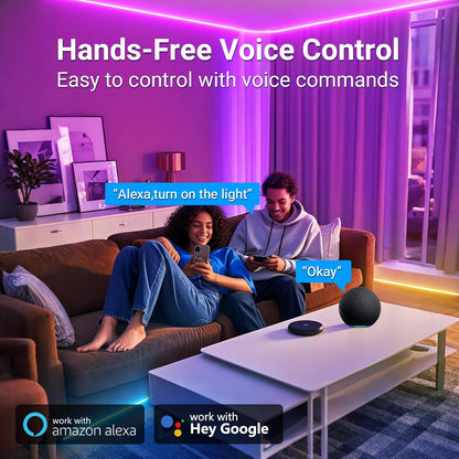 rgb plus white plus 16 multicolor options with 6 diy custom colors and 8 dynamic modes