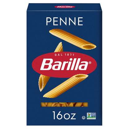 ridged hollow penne shape engineered for sauce retention on interior and exterior surfaces