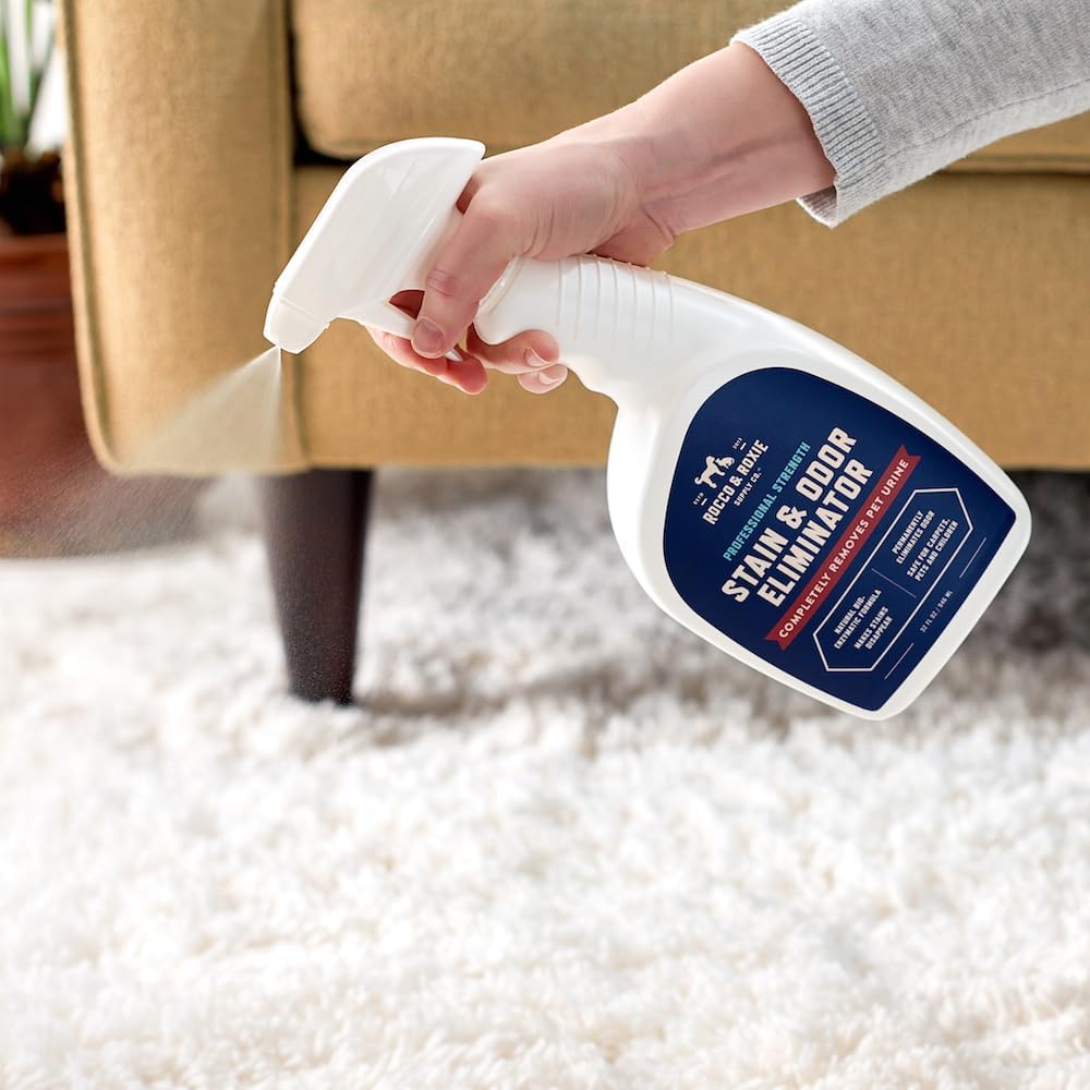 Rocco & Roxie Supply Co. Stain & Strong Odor Eliminator – CRI Certified Odor Destroyer for Worry-Free Pet Parenting