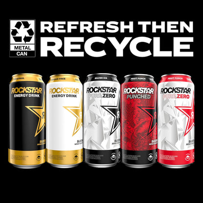 Rockstar Pure Zero Silver Ice Energy – Calorie-Conscious Alertness Aid for Office and Study Sessions