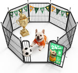 FXW Rollick Unleashed Dog Playpen – Campground Dog Containment Pen with Ground Stakes and Storage Bag, 32 inch 8 Panels for Active Small Dogs