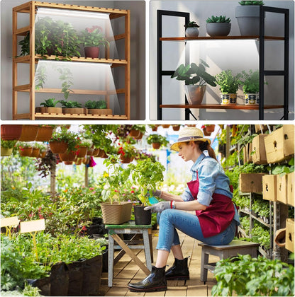 Roleadro 3-Bar Auto Timer Grow Strip – Worry-Free Vacation Plant Care with 18H Cycle and 12V Adapter