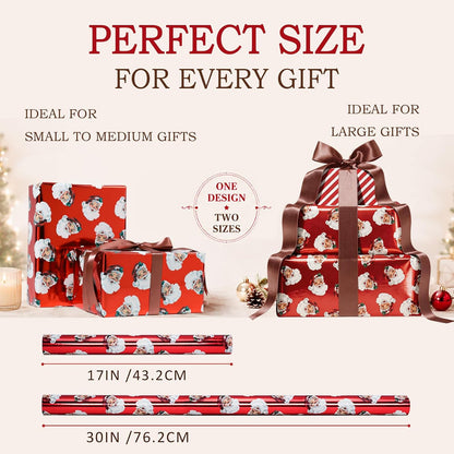 roll format and easy-to-cut material support convenient wrapping and holiday crafting