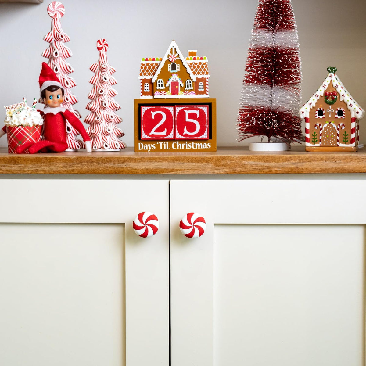 Knobēz Peppermint Decorative Knob Covers – Holiday Gift for Mom and the Women Who Love Easy Home Styling