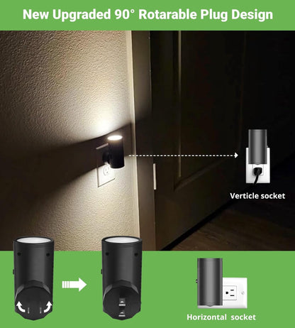 rotatable plug for horizontal or vertical outlet orientation