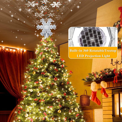 rotating motor that casts animated snow/star patterns on the ceiling