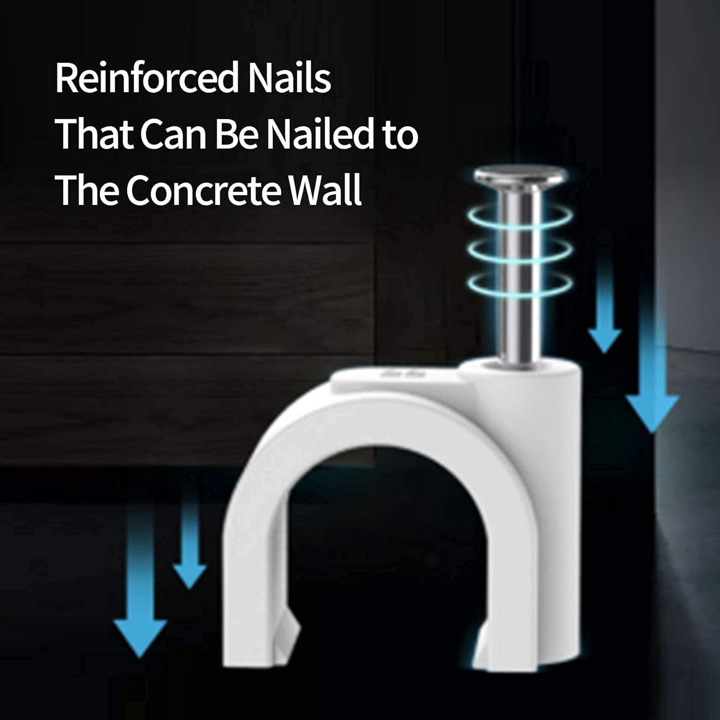 round clip geometry that hugs coax, ethernet cat5/cat6, rg6, rg59, speaker, and usb cables