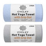 Stickyfiber Bikram Towel Duo – Adventure-Ready Yoga Mat Cover for Park Practice and Festival Wellness Tents, Lightweight