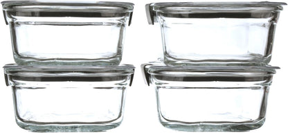 Rubbermaid Brilliance Glass Containers – Family-Safe Lunch Packing, Leak-Proof Snap Latches