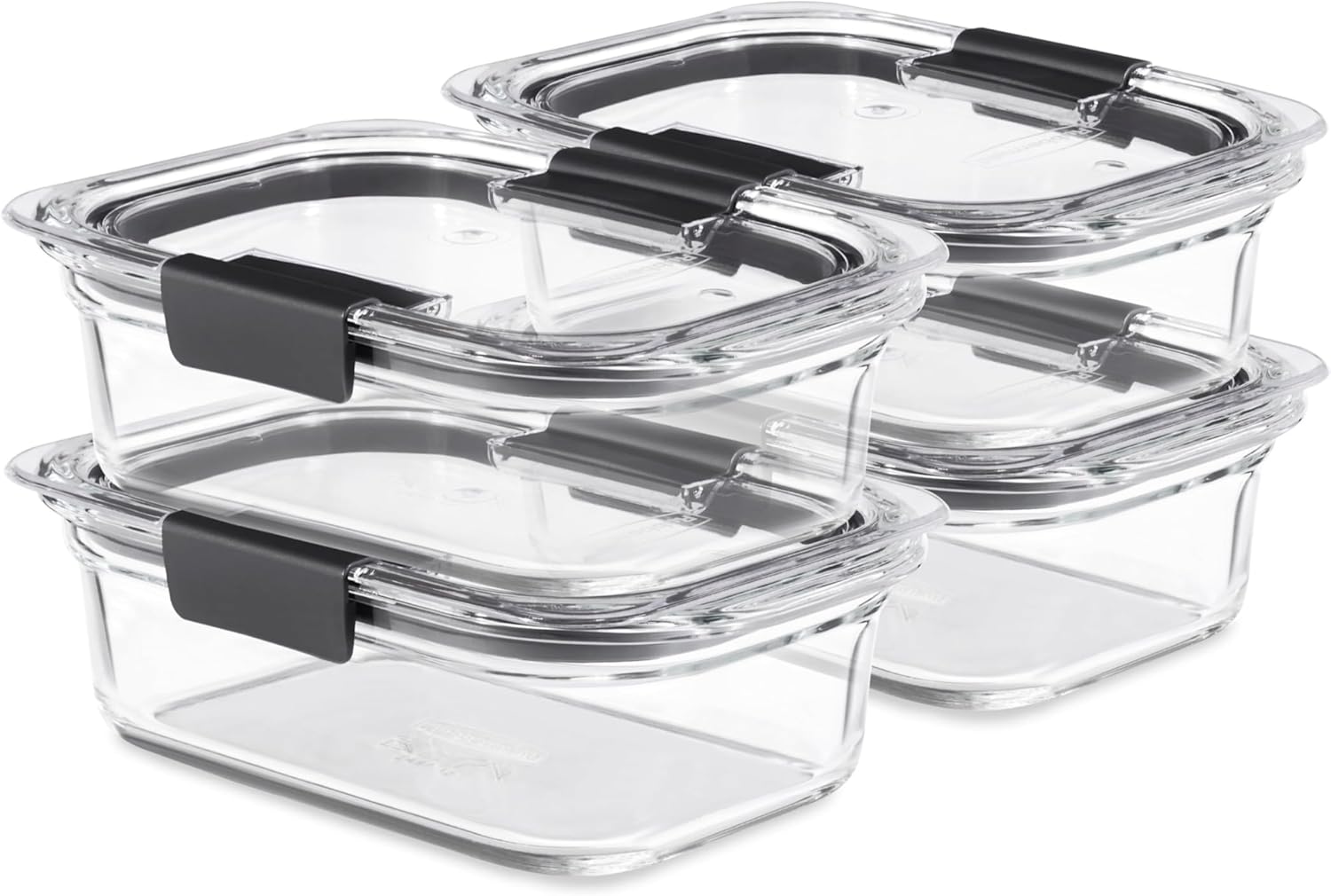 Rubbermaid Brilliance Glass Containers – Family-Safe Lunch Packing, Leak-Proof Snap Latches
