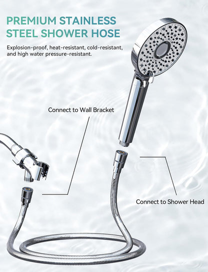 Magichome Filtered Shower Head – Elevated Handheld Set for Luxury Hotel-Style Showers, Stainless
