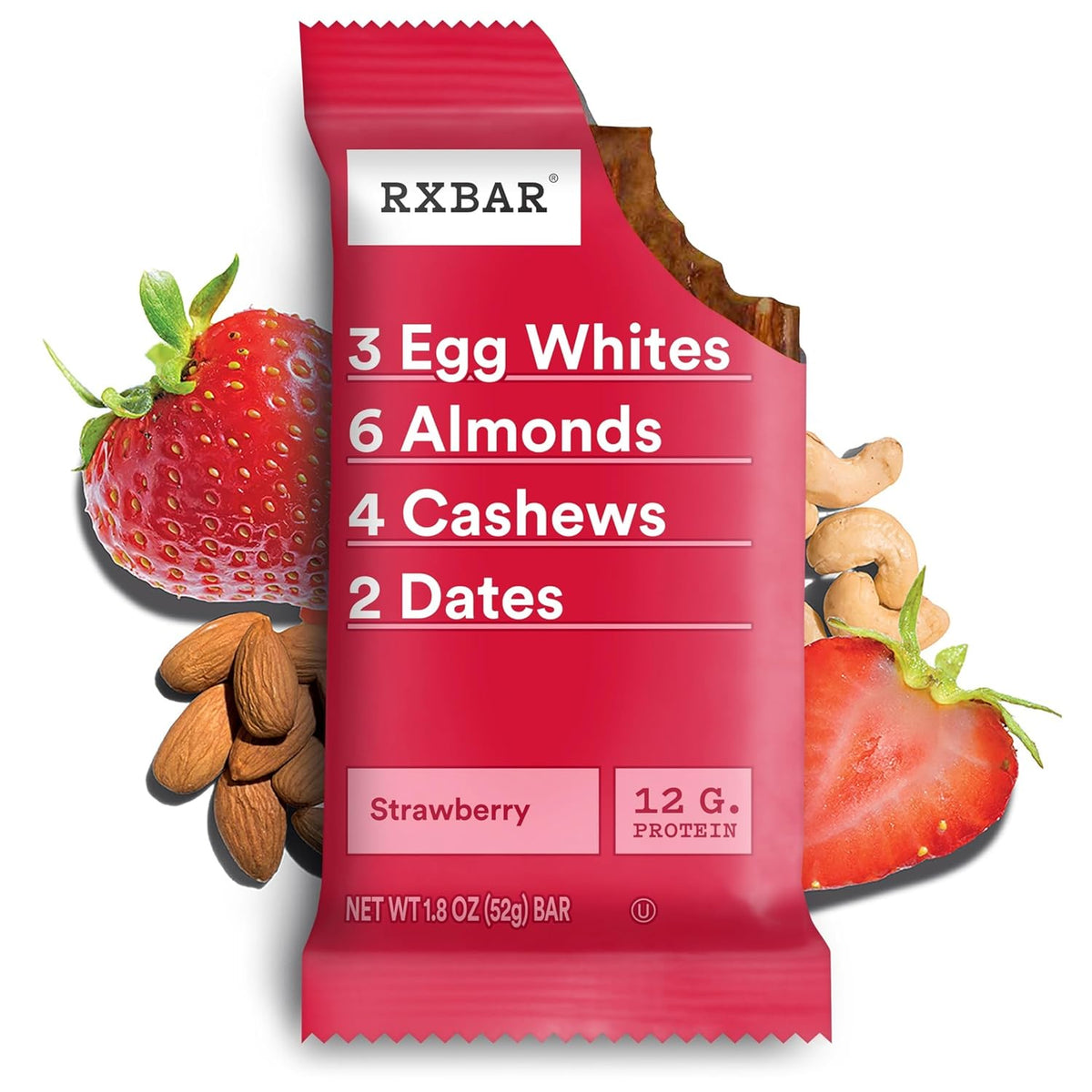 RXBAR Strawberry Protein Bars – Mindful Snack for Self-Care Routines, Clean Ingredient Fuel