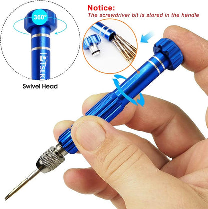 s2 steel bit set: phillips 1.5, slotted 2.0, five-star 0.8, torx t5, torx t6